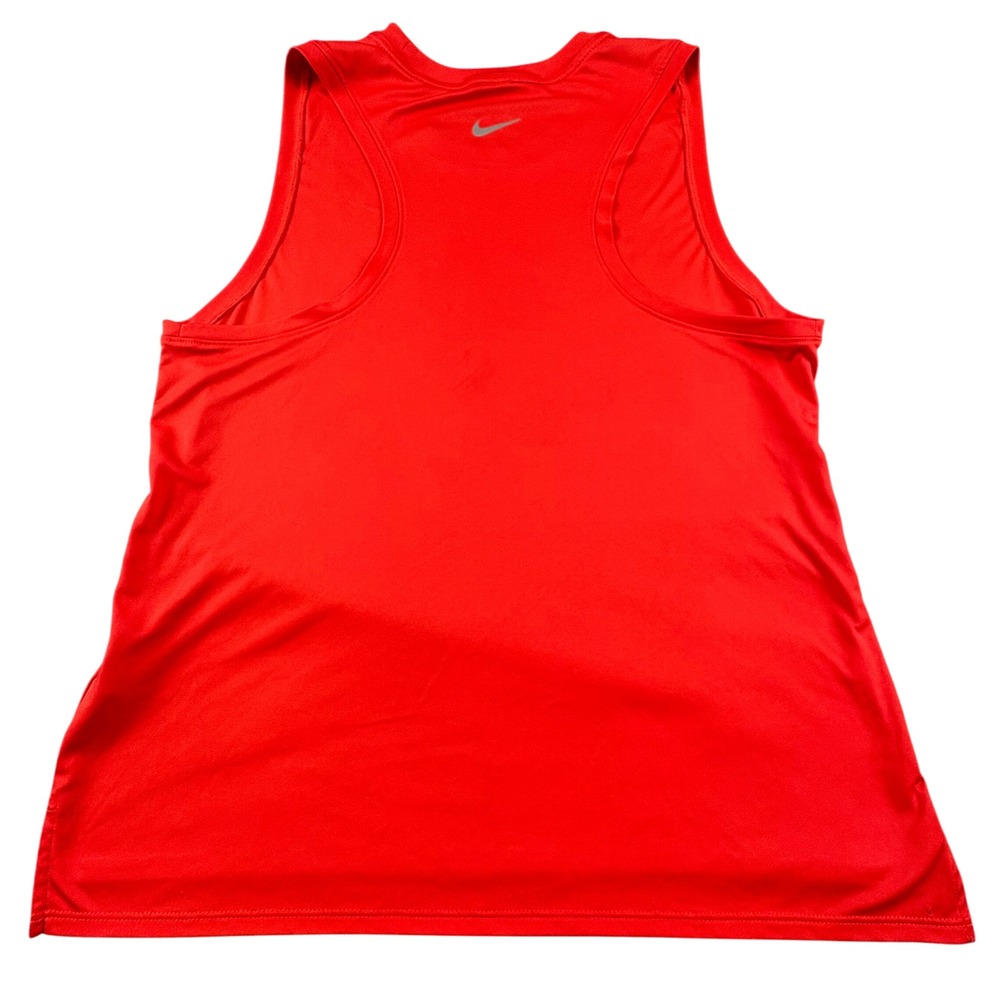 NIKE Running Move To Zero Double Swoosh Womens Lg. Racerback‎ Red Tank Top - Picture 4 of 12
